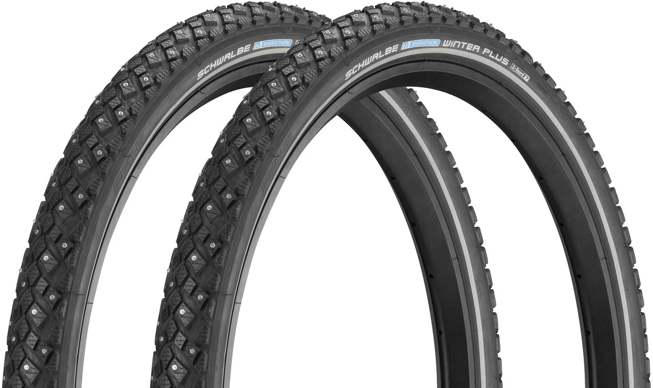 Schwalbe Marathon Winter Plus 24" Studded Wired Tyre Set 1 Schwalbe Marathon Winter Plus 24" Studded Wired Tyre Set