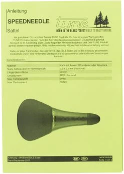 Tune Speedneedle 20TWENTY Carbon Saddle W/ Alcantara -bicycle 278999